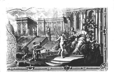 Allegory of the Catholic Church Seated in the Campidoglio in Rome by Giovanni Battista Nolli